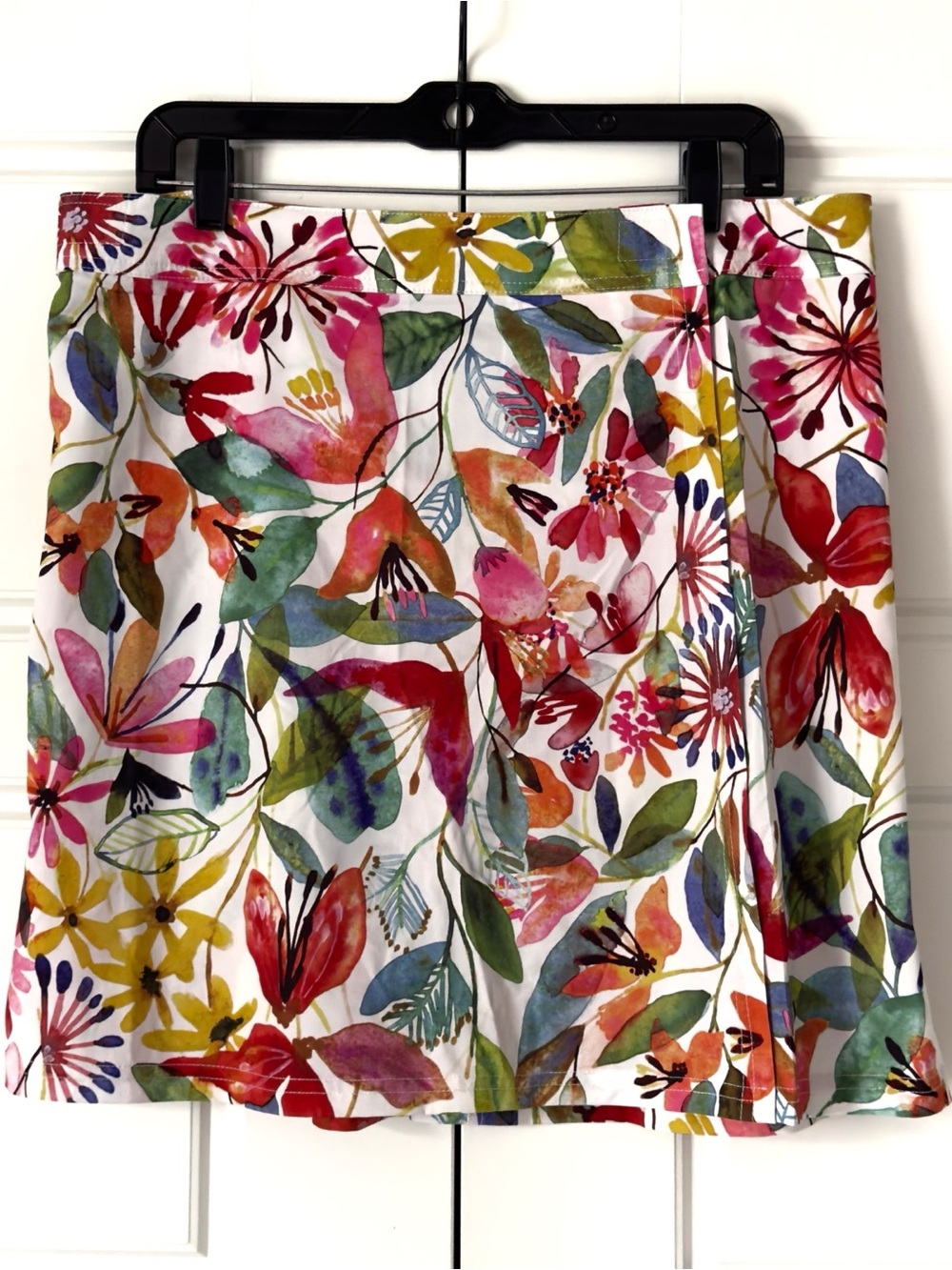 Ripskirt Floral Hawaiian Wrap Skirt Large Wildflower Watercolor Beach Tropical